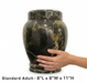 Lux - Black & Gold Marble Urn - Standard Adult