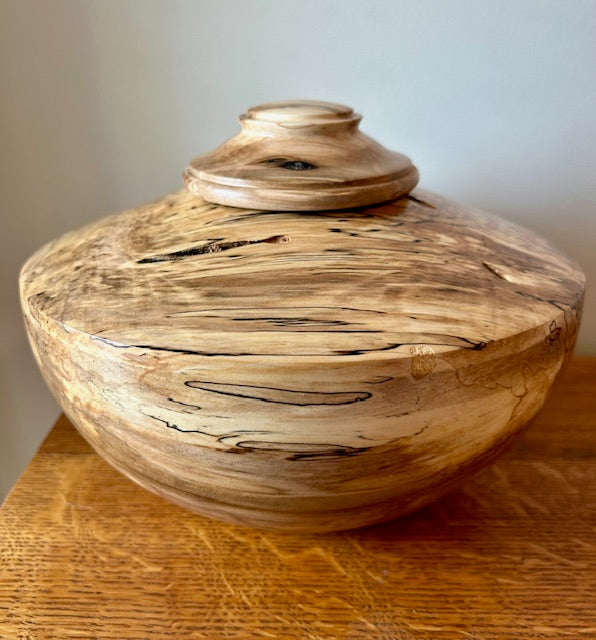 Sweetgum Spalted Hand Turned Urn 82 - angle 3