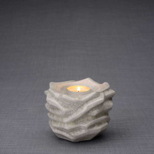 Radiance Tealight Candle Small Cremation Urn in Craquelure Finish