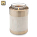 Tealight Brass Keepsake Cremation Urn in Pearl