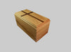 Rectangular Oak Companion Urn with Walnut Cross Inlay