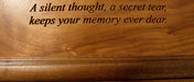 Engraved wood sample