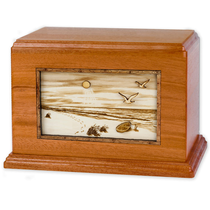 A Walk on the Beach Companion Urn - Mahogany