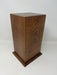 virgin mary vertical cremation urn cherry backside
