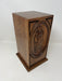 virgin mary vertical cremation urn cherry leftside