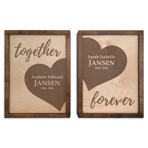 Together Forever Wall Mounted Plaque Urn Set