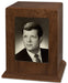 Photo Display Cremation Urn in Walnut