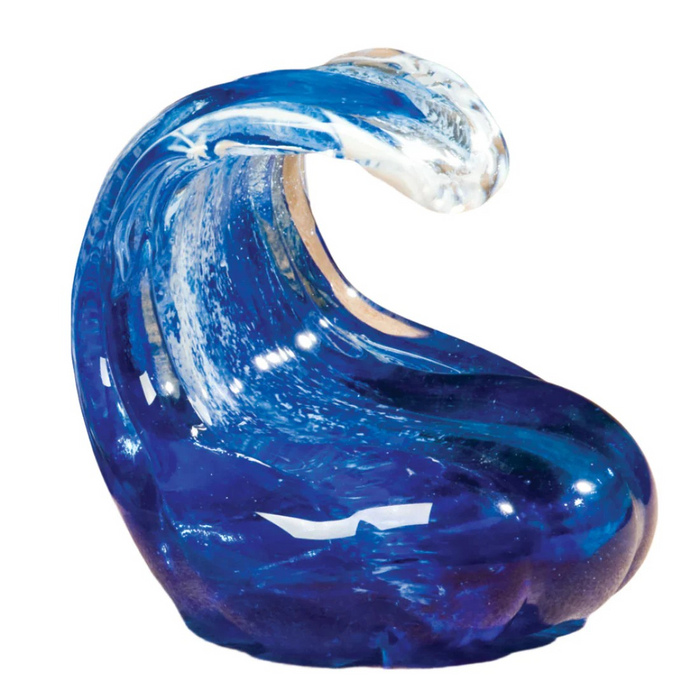 Small Wave Urn in Handblown Glass