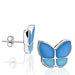 Butterfly Memorial Earrings in Blue - These do not hold remains