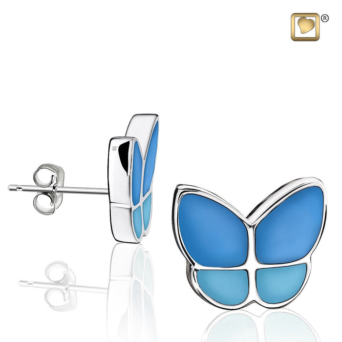 Butterfly Memorial Earrings in Blue - These do not hold remains