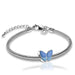 Butterfly Cremation Urn Bracelet in Blue - Includes bracelet chain