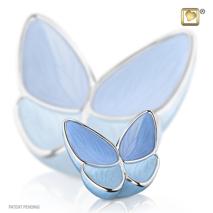 Keepsake Butterfly Cremation Urn in Blue