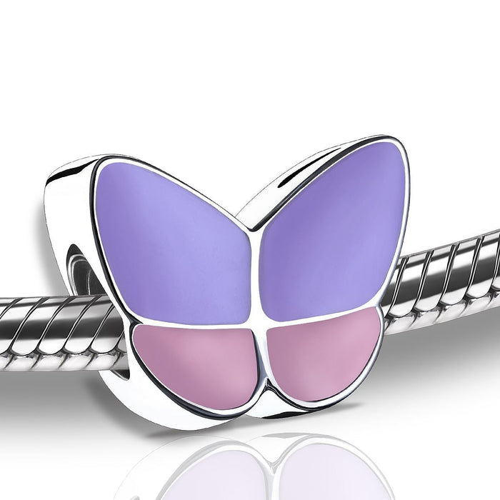 Butterfly Cremation Urn Bracelet in Lavender - Bead