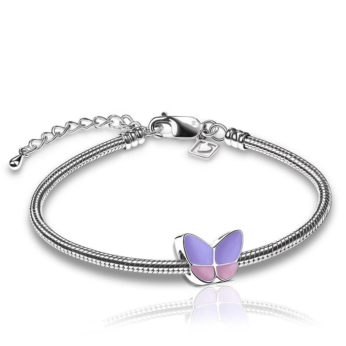 Butterfly Cremation Urn Bracelet in Lavender - Includes bracelet chain