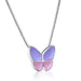 Butterfly Cremation Urn Necklace in Lavender - Includes necklace chain