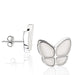 Butterfly Memorial Earrings in Pearl White - These do not hold remains