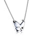 Butterfly Cremation Urn Necklace in White - Back opening for remains