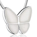 Butterfly Cremation Urn Necklace in White - Pendant