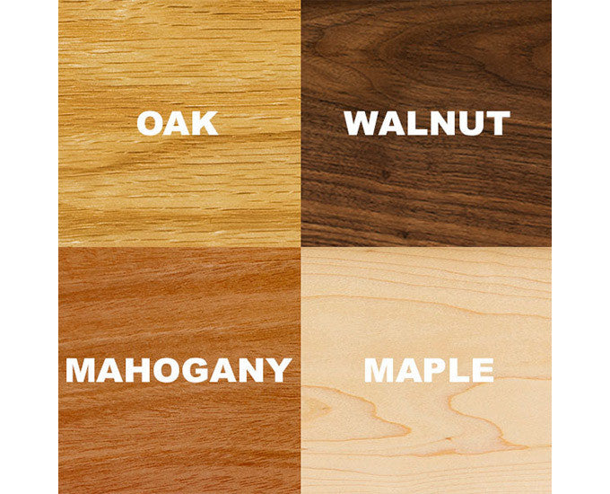 Wood Types: Oak, Walnut, Mahogany, Maple