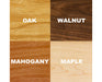 Wood Types: Oak, Walnut, Mahogany, Maple