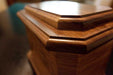 Octagon urn in walnut wood