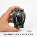 Zuri - Black Zebra Marble Urn - Mini
