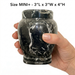 Zuri - Black Zebra Marble Urn - Mini +