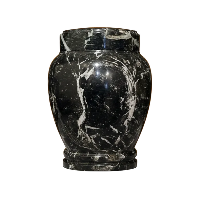 Zuri - Black Zebra Marble Urn