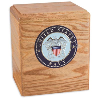 Military Wood Cremation Urn for Dad