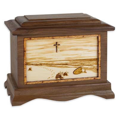 Footprints in the Sand Christian Urn