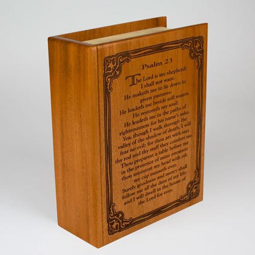 Book Shaped Urn with Psalm 23